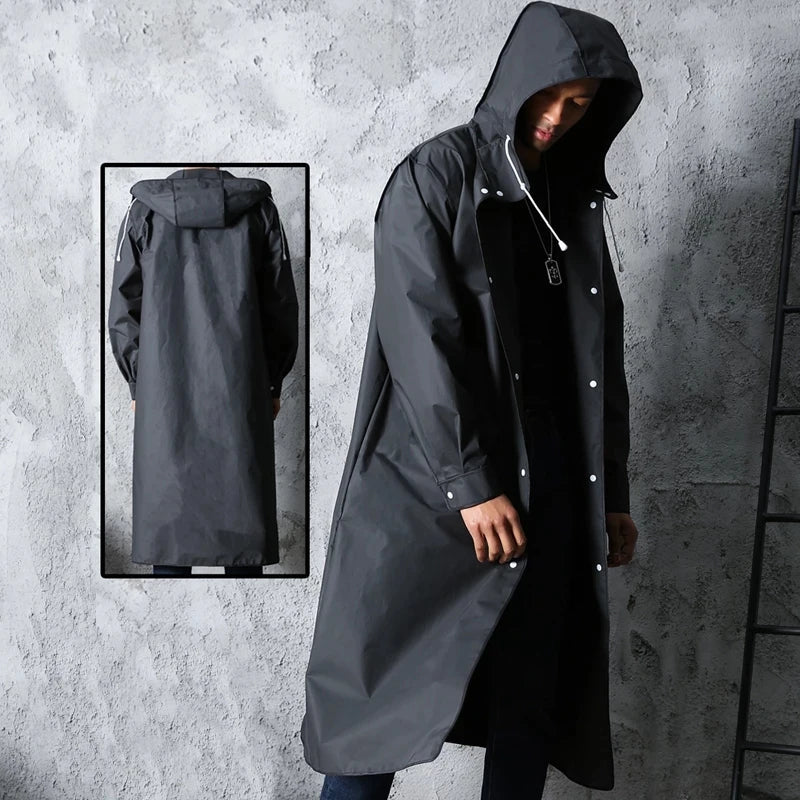 Nicholas - Water-Resistant Rain Coat with Hood