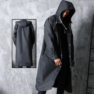 Nicholas - Water-Resistant Rain Coat with Hood