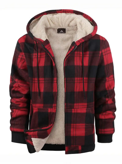 Checked Winter Coat Men