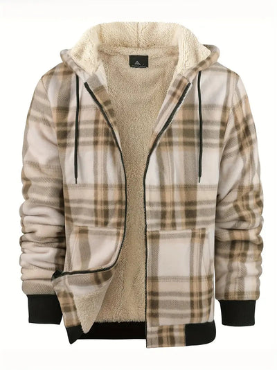 Checked Winter Coat Men
