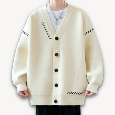 Constantine - Oversized Wool Blend Buttoned Cardigan Men