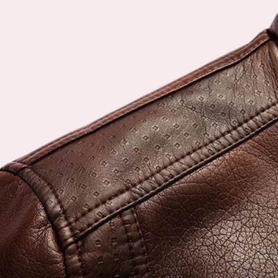 Elegant PU Leather Winter Jacket