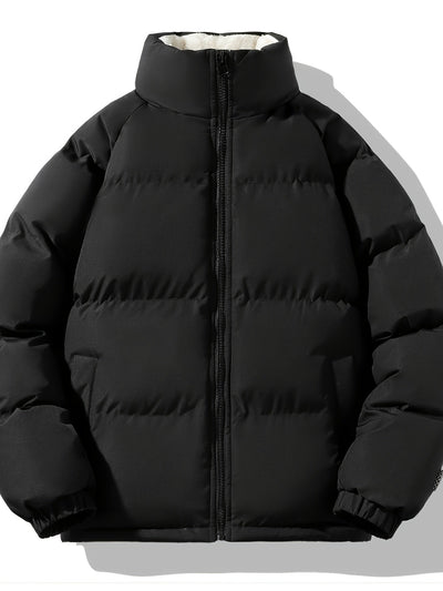 Harry - Plush Fleece Lined Puffer Jacket Black