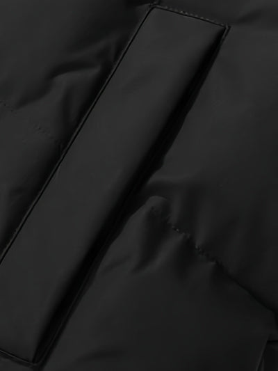 Harry - Plush Fleece Lined Puffer Jacket Black