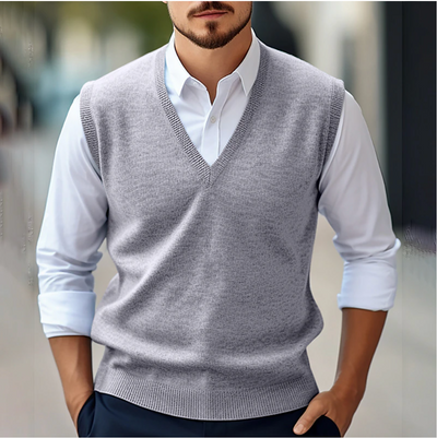 Sleeveless V-Neck Jumper Men