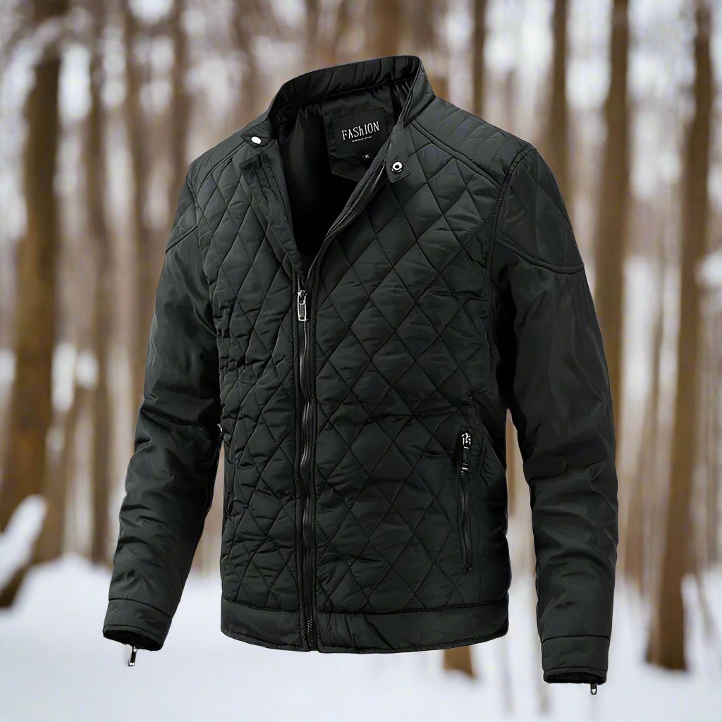 Slim Fit Quilted Autumn Jacket for Men