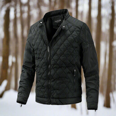 Slim Fit Quilted Autumn Jacket for Men