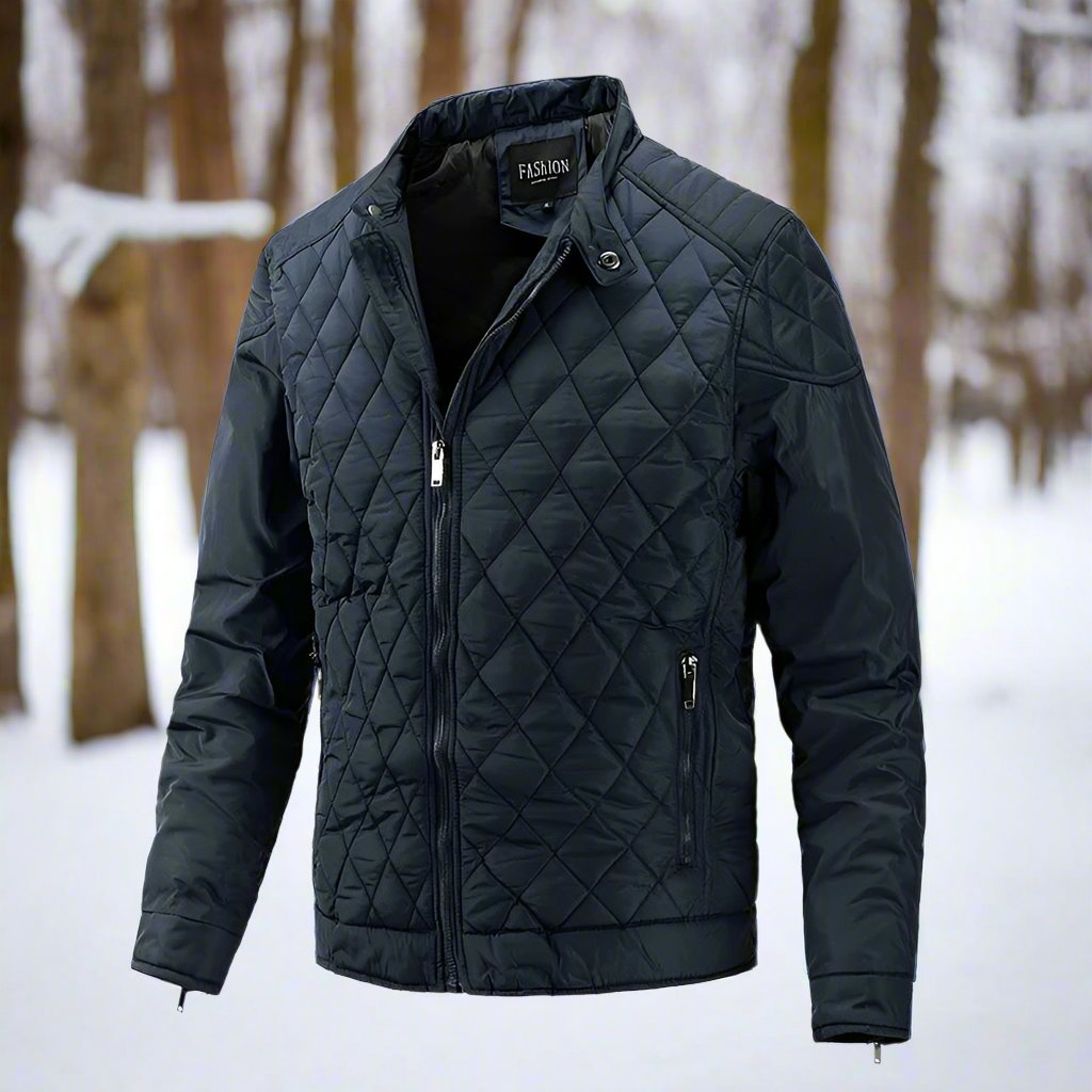 Slim Fit Quilted Autumn Jacket for Men