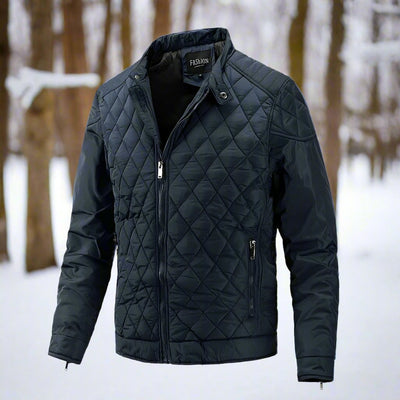Slim Fit Quilted Autumn Jacket for Men