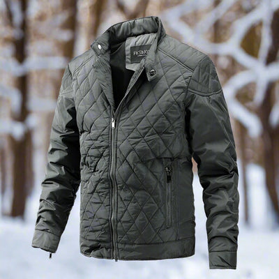 Slim Fit Quilted Autumn Jacket for Men