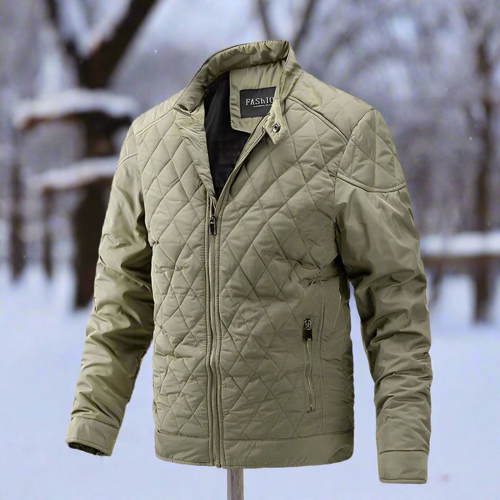 Slim Fit Quilted Autumn Jacket for Men