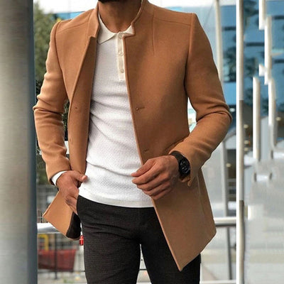 Albert - Elegant Slim Fit Wool Overcoat Men