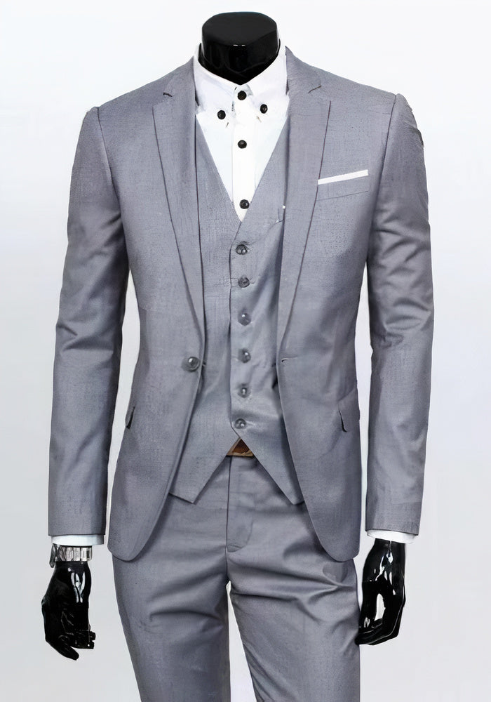 Elegant Tailored 3-Piece Wedding Suit Men