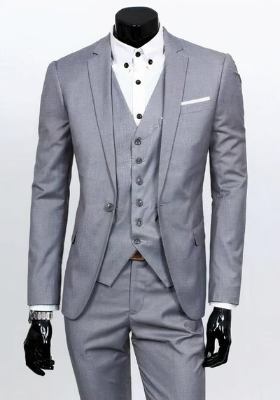 Elegant Tailored 3-Piece Wedding Suit Men
