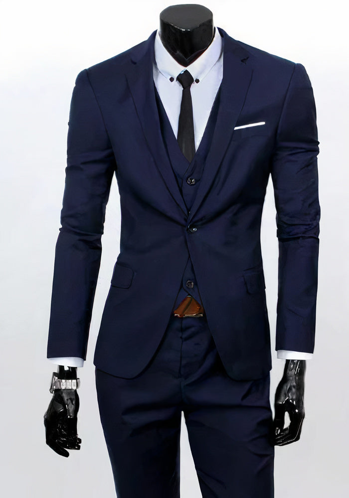 Elegant Tailored 3-Piece Wedding Suit Men