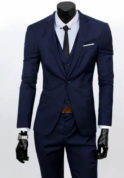 Elegant Tailored 3-Piece Wedding Suit Men