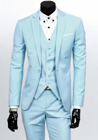 Elegant Tailored 3-Piece Wedding Suit Men