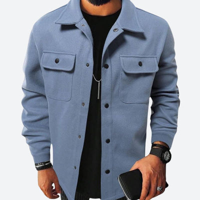 Elegant Layered Men's Overcoat