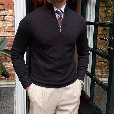 Classic Quarter Zip Sweater Men