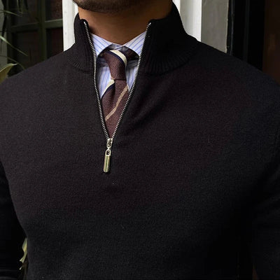 Classic Quarter Zip Sweater Men