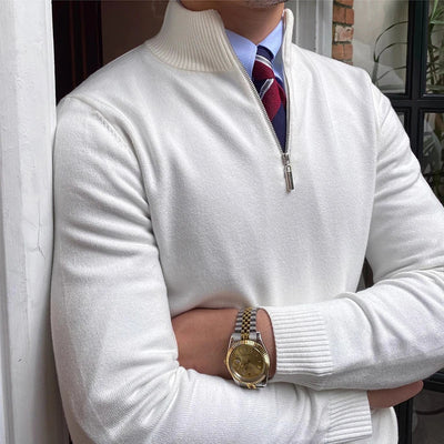 Classic Quarter Zip Sweater Men