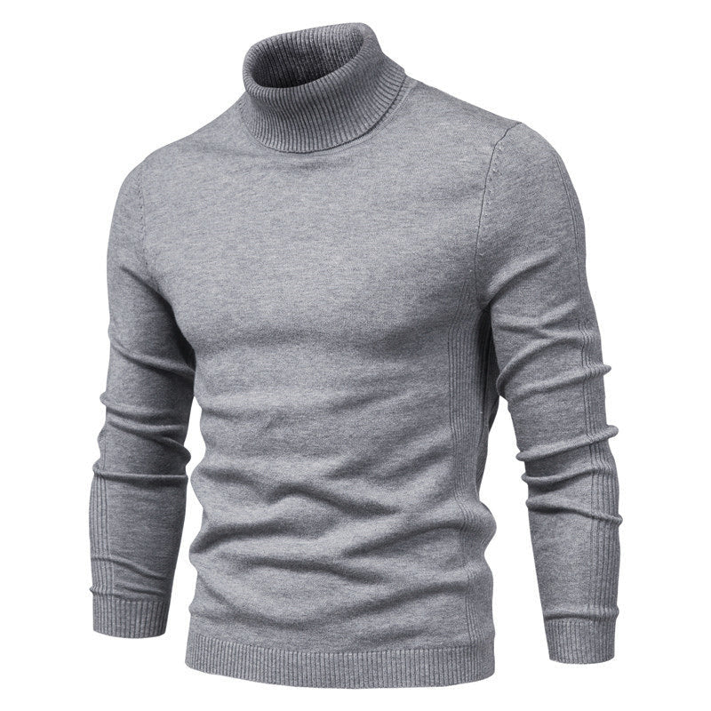 Elegant Wool Turtleneck Sweater Men