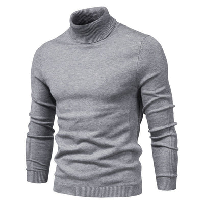 Elegant Wool Turtleneck Sweater Men