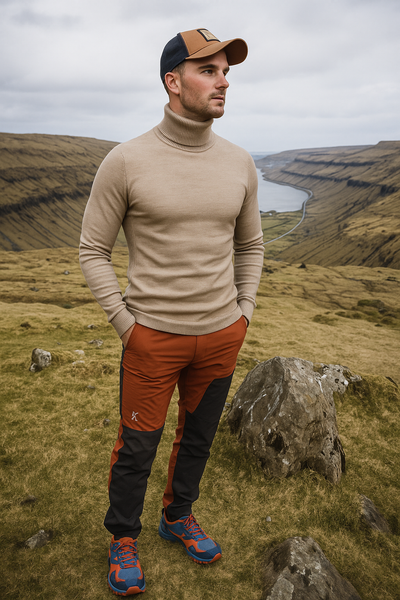 Elegant Wool Turtleneck Sweater Men