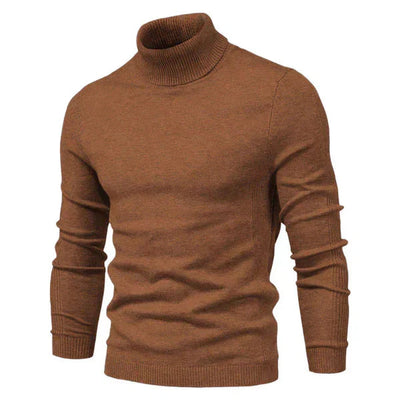 Elegant Wool Turtleneck Sweater Men
