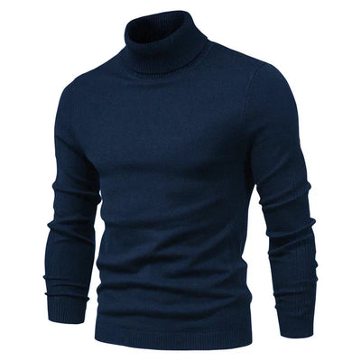 Elegant Wool Turtleneck Sweater Men