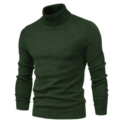 Elegant Wool Turtleneck Sweater Men