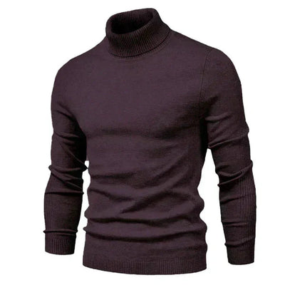 Elegant Wool Turtleneck Sweater Men