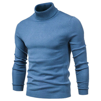 Elegant Wool Turtleneck Sweater Men