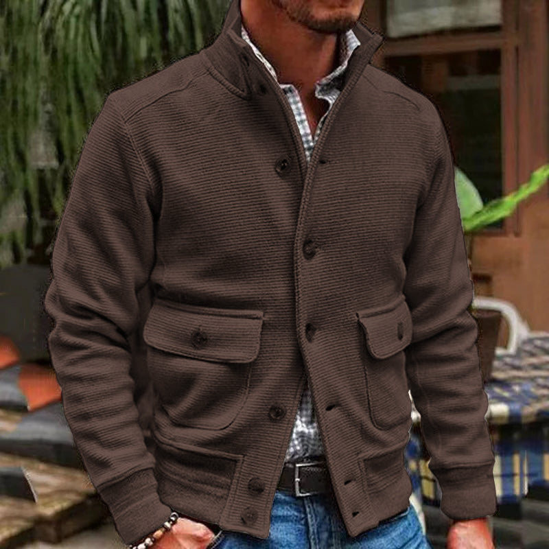 Elegant Open Collar Cardigan