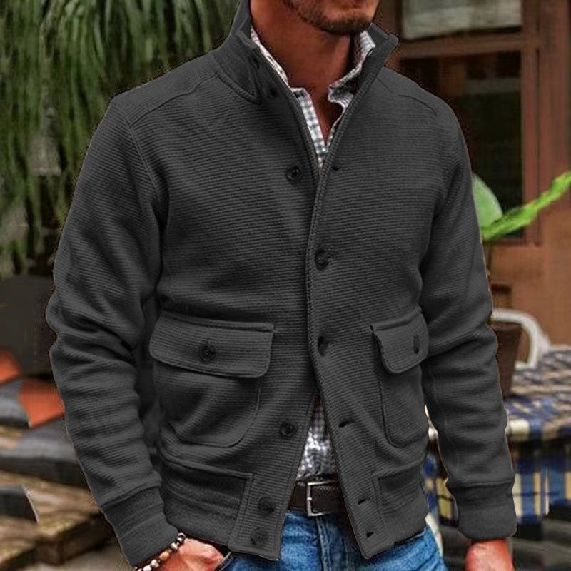 Elegant Open Collar Cardigan