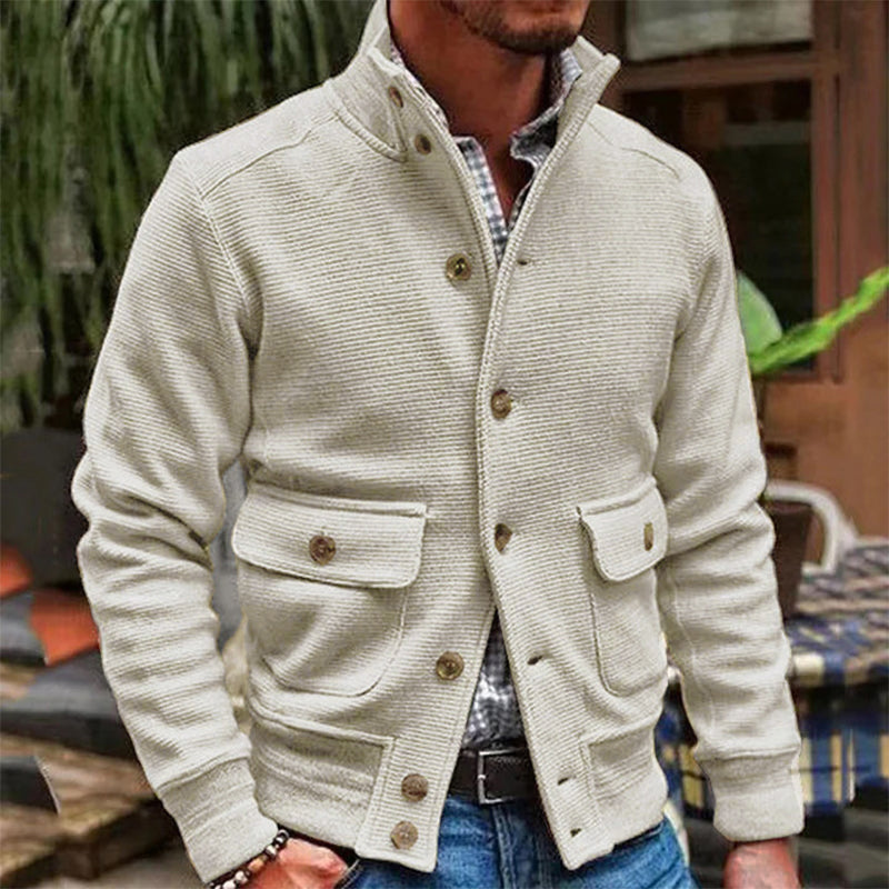 Elegant Open Collar Cardigan