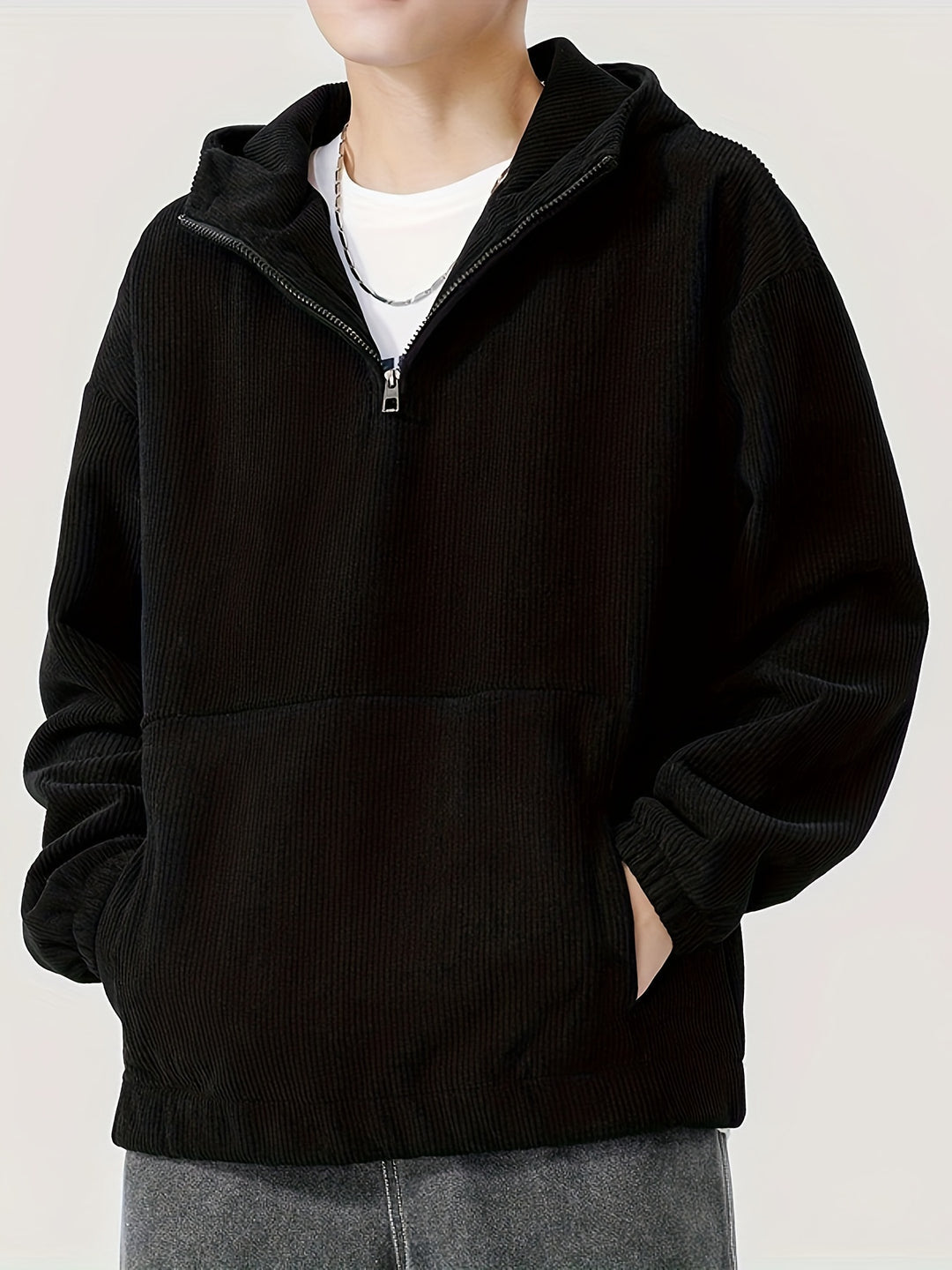 Elegant Zip-Up Hoodie Winter Men
