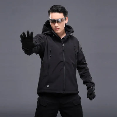 Tactical Hooded Softshell Jacket Men