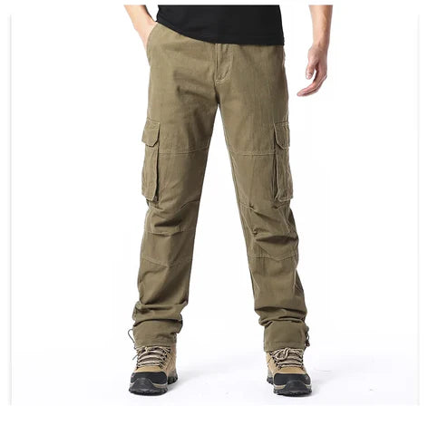 Outdoor Drawstring Hem Cargo Pants Men