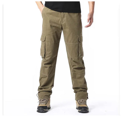 Outdoor Drawstring Hem Cargo Pants Men