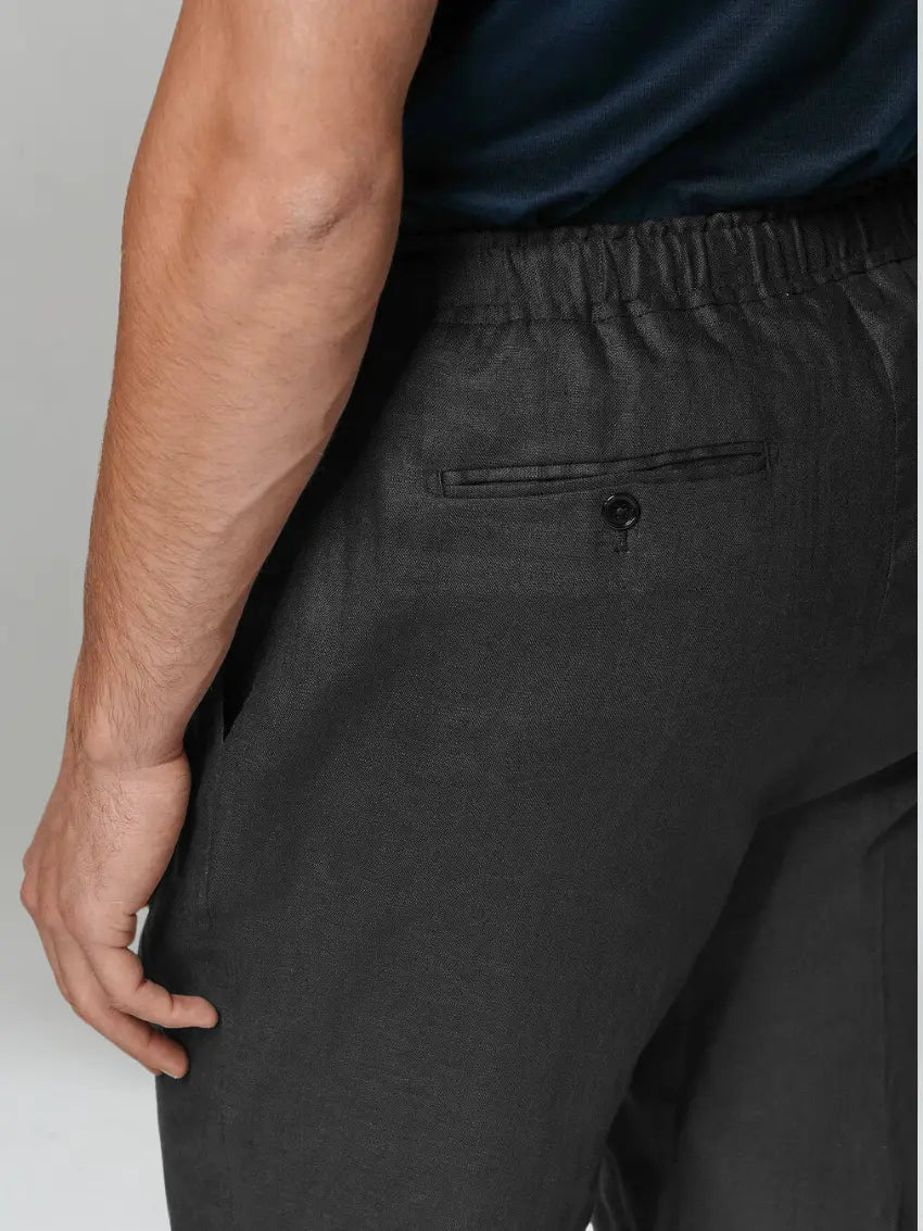 Ryker - Old Money Black Linen Pants