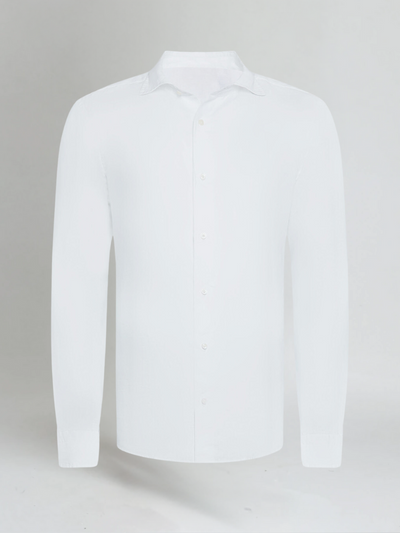 Brody - White Elegant Linen Shirt Men
