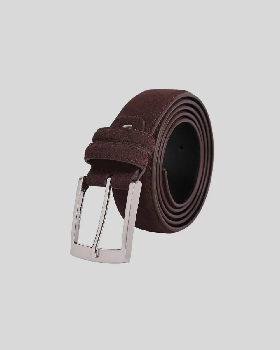 Gideon - Classic Dark Brown Suede Belt
