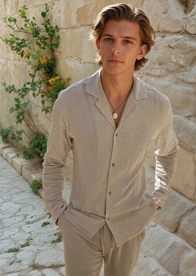 Maverick - Classic Beige Linen Shirt