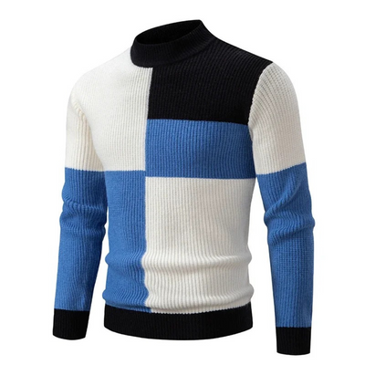 Geometric Pattern Long Sleeve Jumper Men