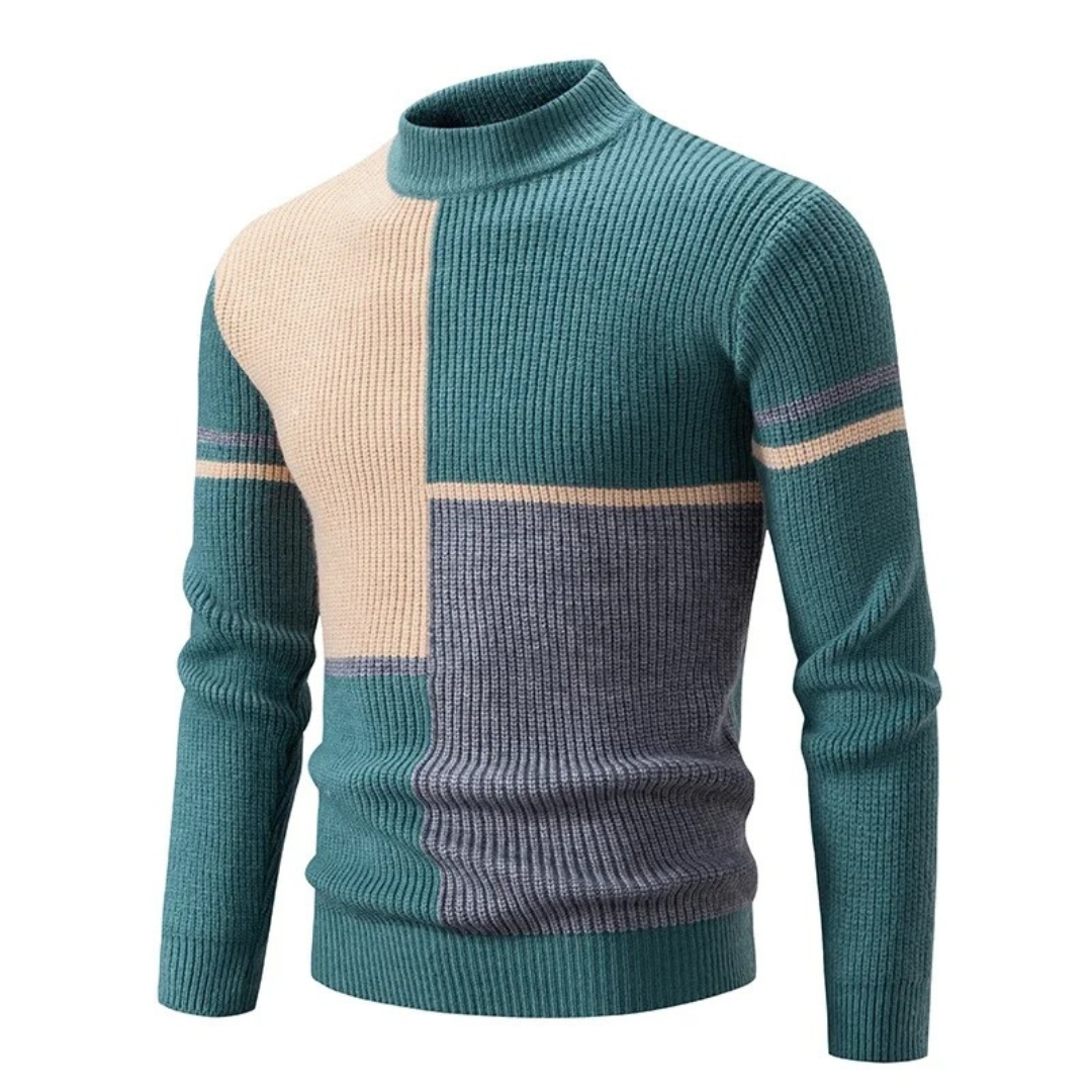 Geometric Pattern Long Sleeve Jumper Men