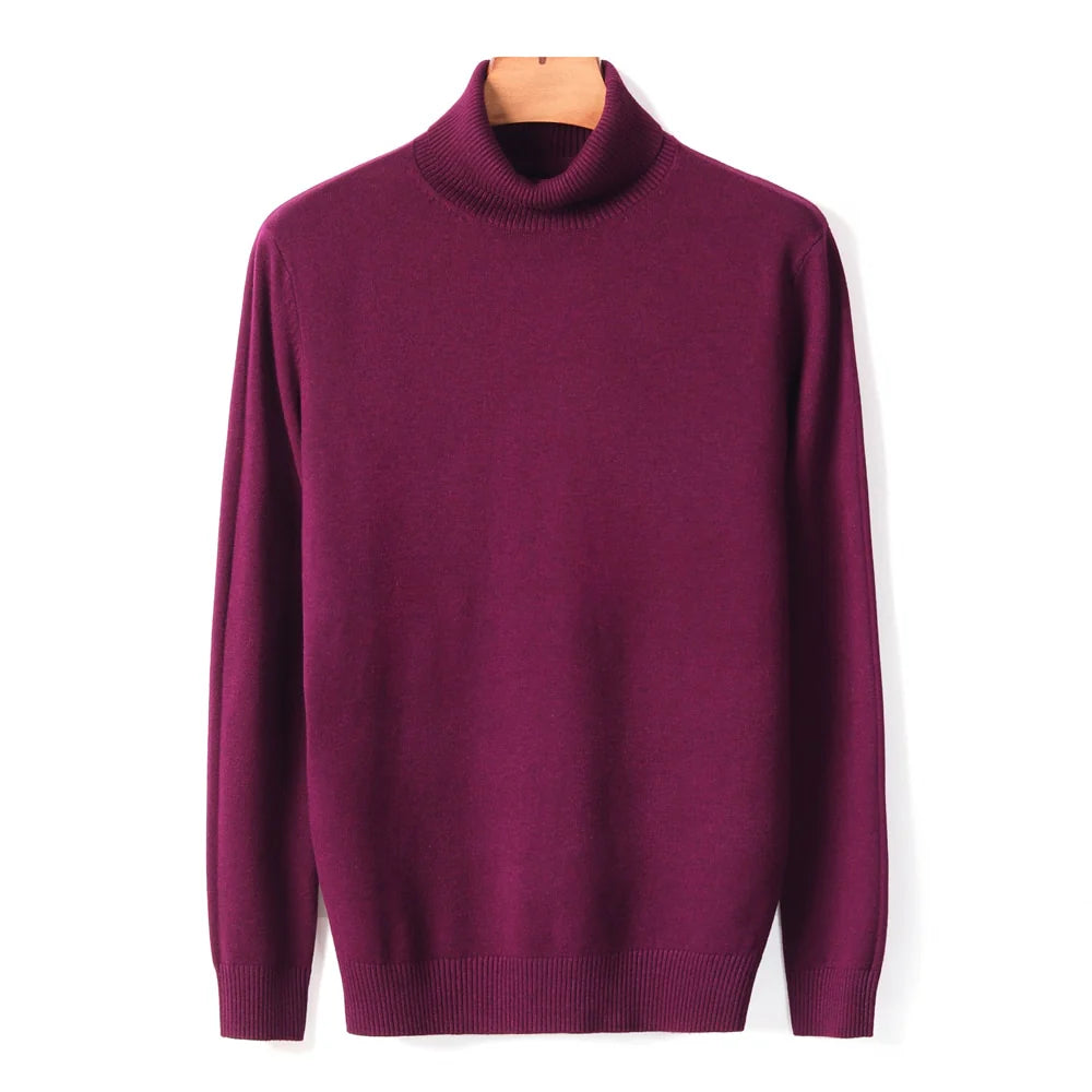 Ribbed Turtleneck Sweater Men