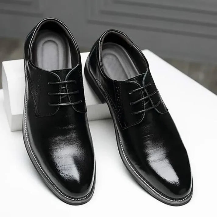 PU Leather Oxford Lace-Up Office Shoes Men