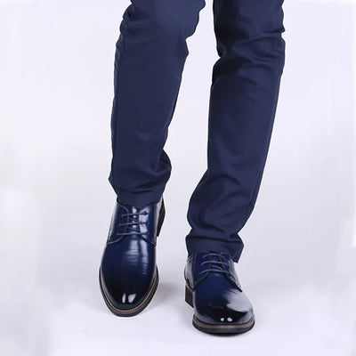 PU Leather Oxford Lace-Up Office Shoes Men