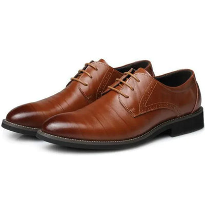 PU Leather Oxford Lace-Up Office Shoes Men